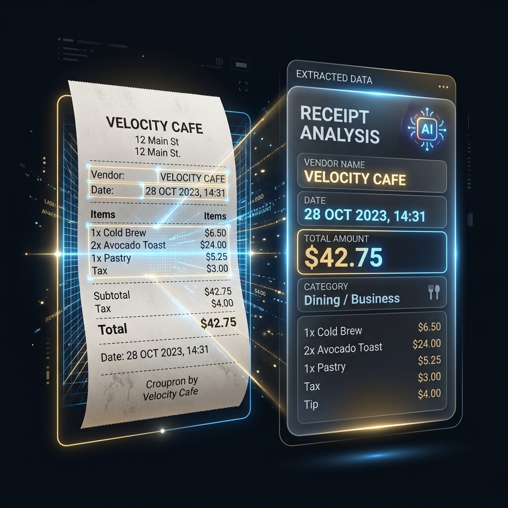 AI-powered receipt scanning — automatic data extraction