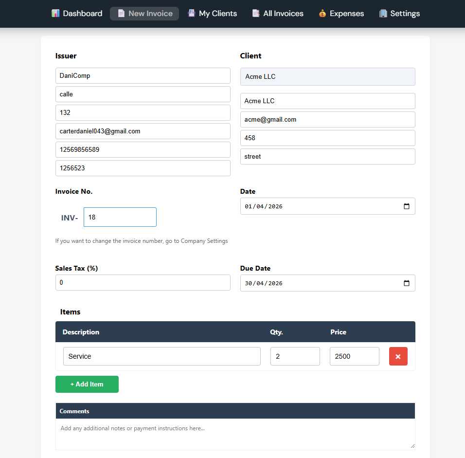 SumaBill Invoice Builder — Create professional invoices in seconds